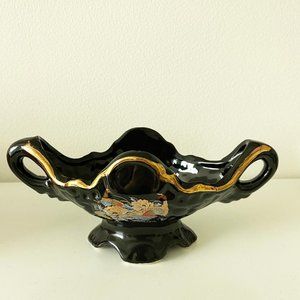 Porcelain Decorative Black Bowl Trinket Tray